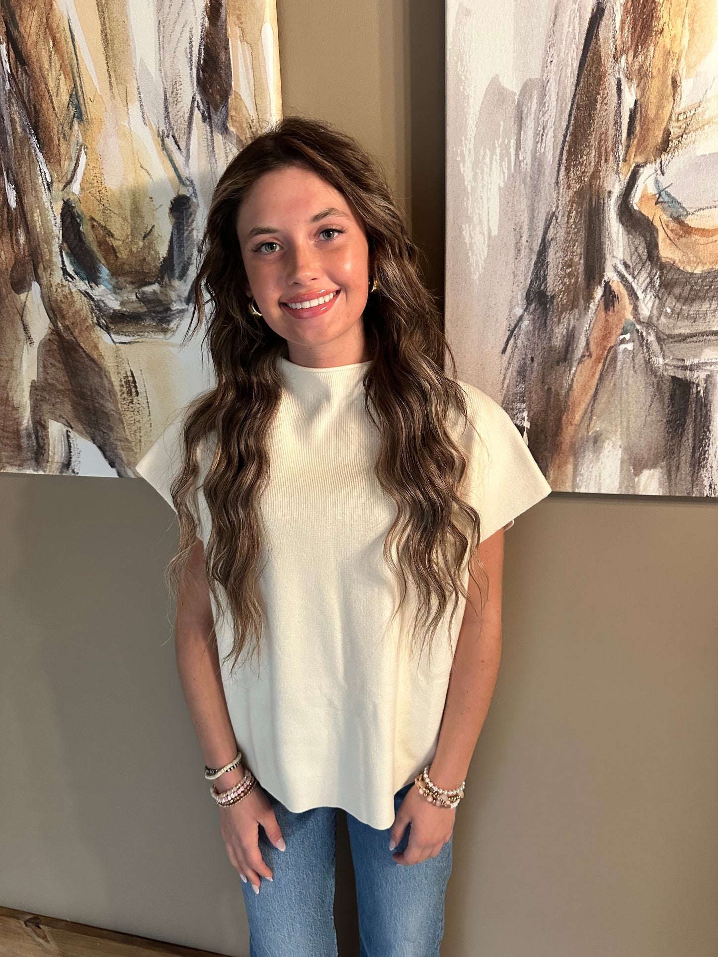 Pixi + Ivy mock neck top