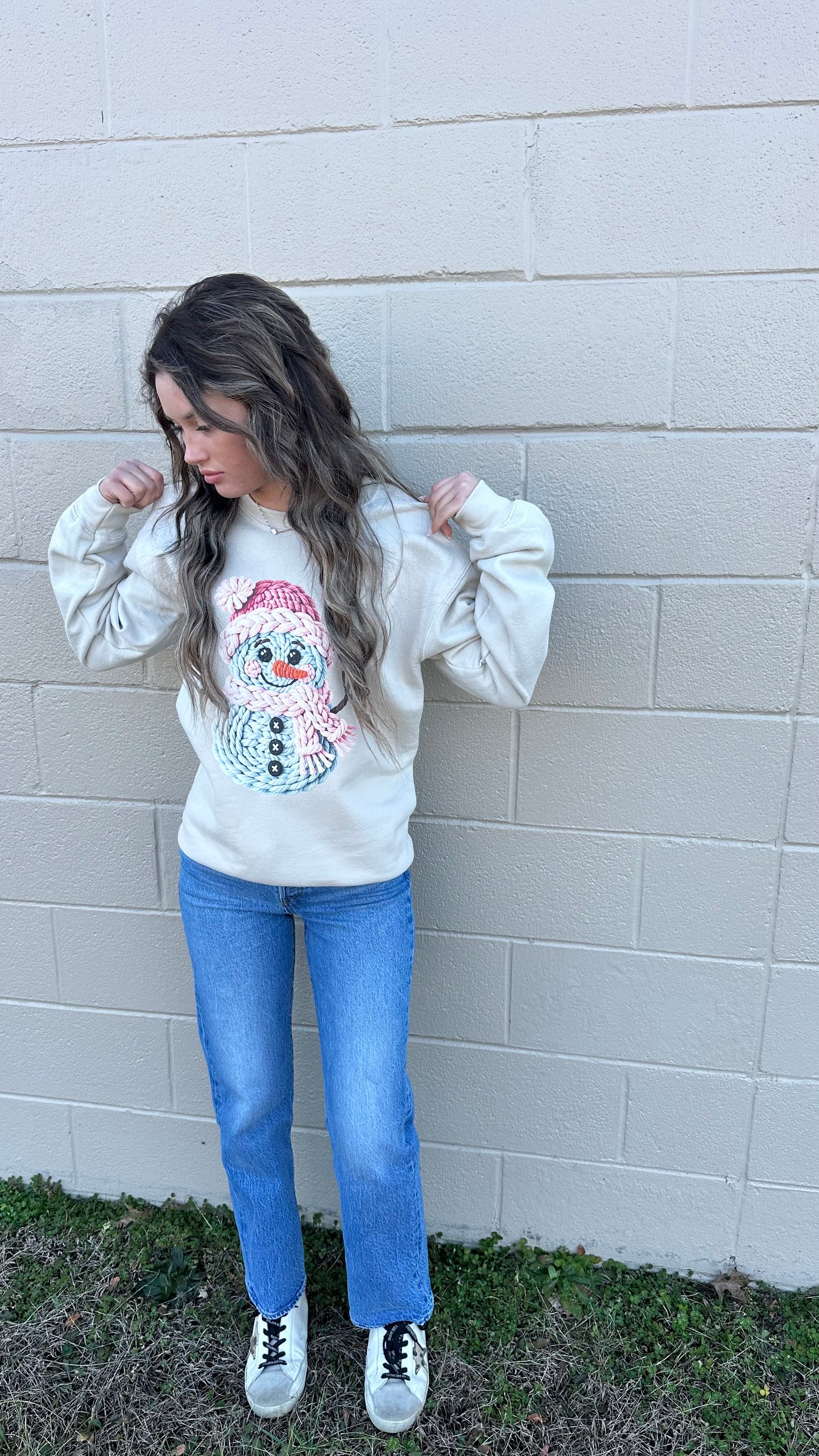 Crotchet snowman sweatshirt