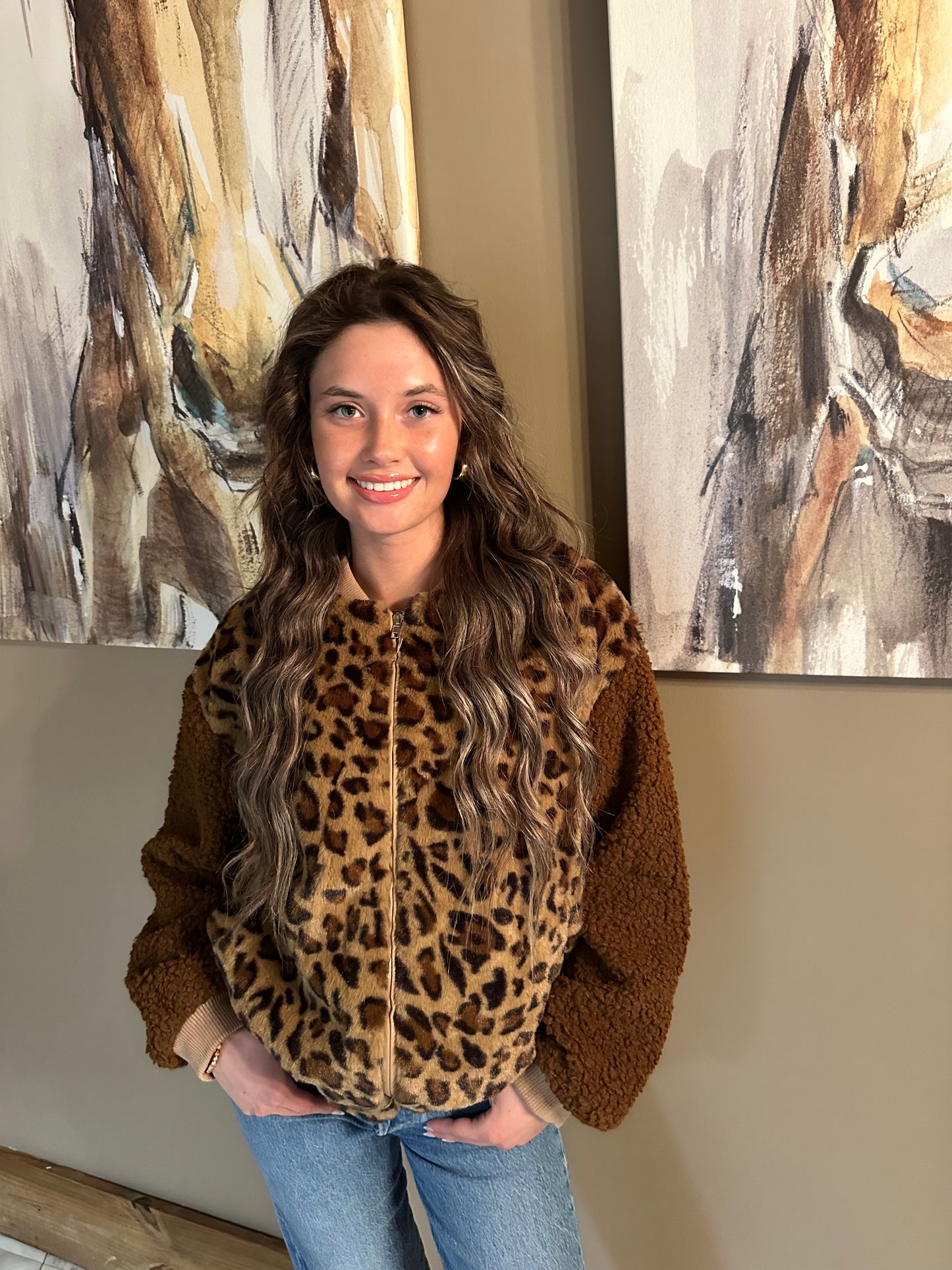 Carole Christian leopard print jacket