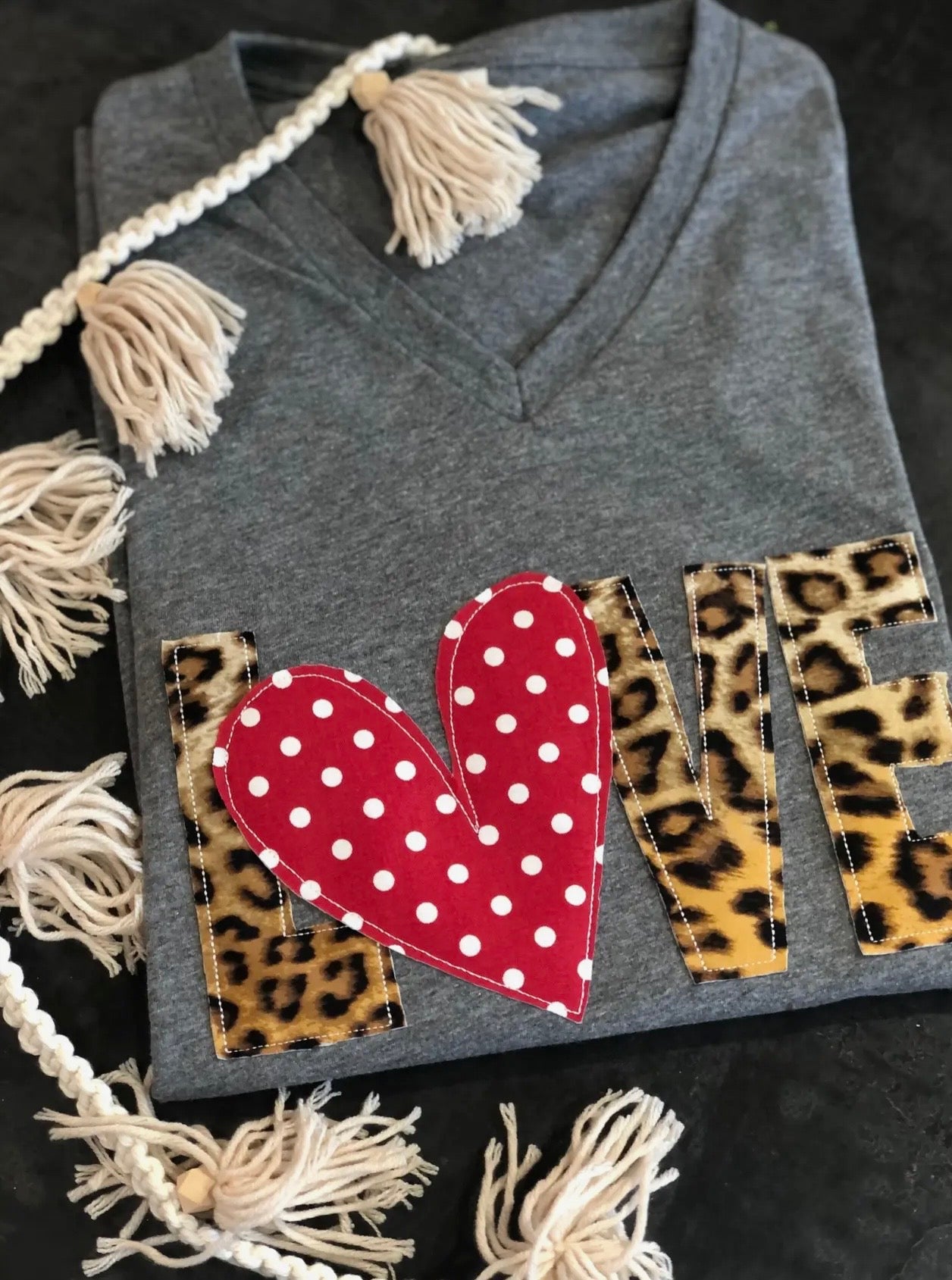 Love valentines leopard print