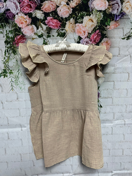 Washed ruffle blouse