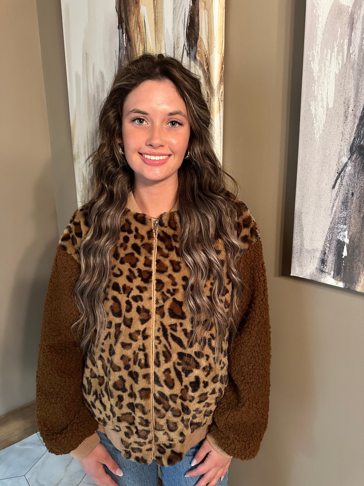 Carole Christian leopard print jacket