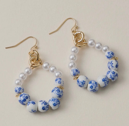 Ceramic Hoop Earring
